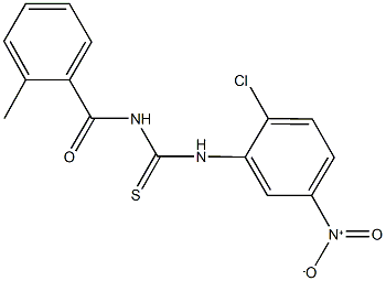 N-{2-chloro-5-nitrophenyl}-N'-(2-methylbenzoyl)thiourea Struktur