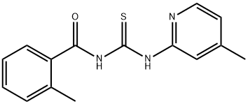 N-(2-methylbenzoyl)-N'-(4-methyl-2-pyridinyl)thiourea Struktur