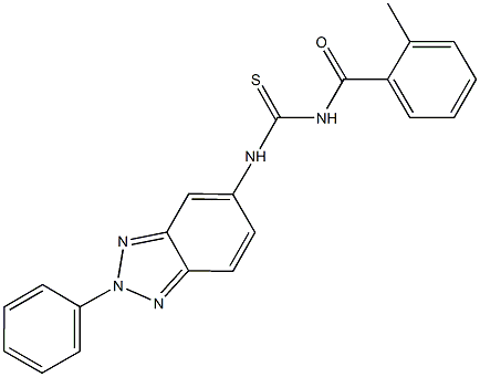 N-(2-methylbenzoyl)-N'-(2-phenyl-2H-1,2,3-benzotriazol-5-yl)thiourea Struktur