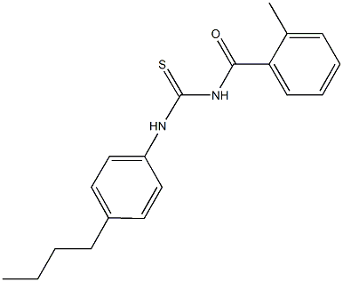 N-(4-butylphenyl)-N'-(2-methylbenzoyl)thiourea Struktur