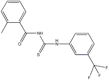 N-(2-methylbenzoyl)-N'-[3-(trifluoromethyl)phenyl]thiourea Struktur