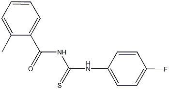 N-(4-fluorophenyl)-N'-(2-methylbenzoyl)thiourea Struktur