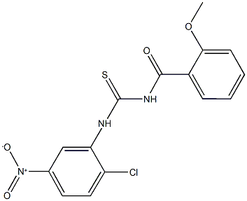 N-{2-chloro-5-nitrophenyl}-N'-(2-methoxybenzoyl)thiourea Struktur