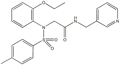 2-{2-ethoxy[(4-methylphenyl)sulfonyl]anilino}-N-(3-pyridinylmethyl)acetamide Struktur