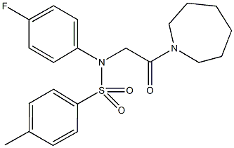 N-[2-(1-azepanyl)-2-oxoethyl]-N-(4-fluorophenyl)-4-methylbenzenesulfonamide Struktur