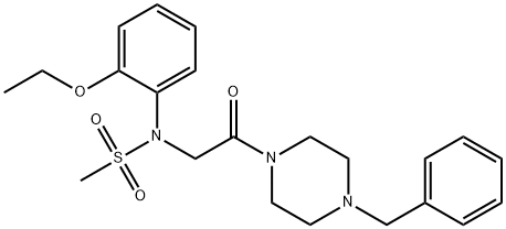 N-[2-(4-benzyl-1-piperazinyl)-2-oxoethyl]-N-(2-ethoxyphenyl)methanesulfonamide Struktur