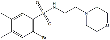 2-bromo-4,5-dimethyl-N-[2-(4-morpholinyl)ethyl]benzenesulfonamide Struktur