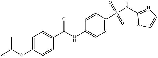 4-isopropoxy-N-{4-[(1,3-thiazol-2-ylamino)sulfonyl]phenyl}benzamide Struktur