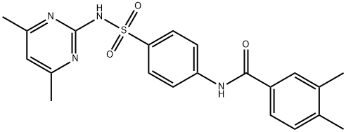 N-(4-{[(4,6-dimethyl-2-pyrimidinyl)amino]sulfonyl}phenyl)-3,4-dimethylbenzamide Struktur