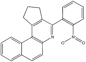 4-{2-nitrophenyl}-2,3-dihydro-1H-benzo[f]cyclopenta[c]quinoline Struktur