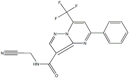 N-(cyanomethyl)-5-phenyl-7-(trifluoromethyl)pyrazolo[1,5-a]pyrimidine-3-carboxamide Struktur