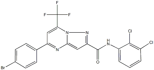 5-(4-bromophenyl)-N-(2,3-dichlorophenyl)-7-(trifluoromethyl)pyrazolo[1,5-a]pyrimidine-2-carboxamide Struktur