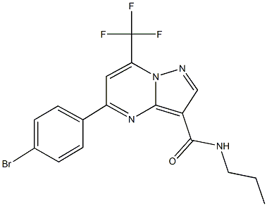 5-(4-bromophenyl)-N-propyl-7-(trifluoromethyl)pyrazolo[1,5-a]pyrimidine-3-carboxamide Struktur