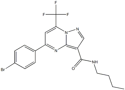 5-(4-bromophenyl)-N-butyl-7-(trifluoromethyl)pyrazolo[1,5-a]pyrimidine-3-carboxamide Struktur