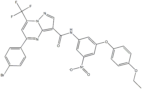 5-(4-bromophenyl)-N-{3-(4-ethoxyphenoxy)-5-nitrophenyl}-7-(trifluoromethyl)pyrazolo[1,5-a]pyrimidine-3-carboxamide Struktur