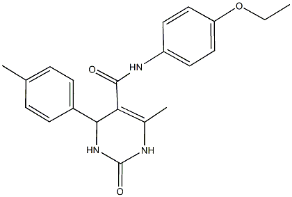 N-(4-ethoxyphenyl)-6-methyl-4-(4-methylphenyl)-2-oxo-1,2,3,4-tetrahydro-5-pyrimidinecarboxamide Struktur