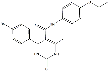 4-(4-bromophenyl)-N-(4-ethoxyphenyl)-6-methyl-2-thioxo-1,2,3,4-tetrahydro-5-pyrimidinecarboxamide Struktur