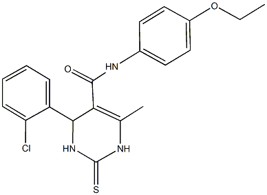 4-(2-chlorophenyl)-N-(4-ethoxyphenyl)-6-methyl-2-thioxo-1,2,3,4-tetrahydro-5-pyrimidinecarboxamide Struktur