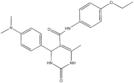 4-[4-(dimethylamino)phenyl]-N-(4-ethoxyphenyl)-6-methyl-2-oxo-1,2,3,4-tetrahydro-5-pyrimidinecarboxamide Struktur