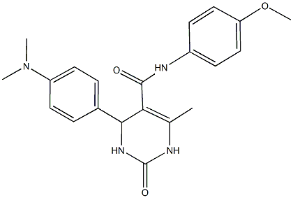 4-[4-(dimethylamino)phenyl]-N-(4-methoxyphenyl)-6-methyl-2-oxo-1,2,3,4-tetrahydro-5-pyrimidinecarboxamide Struktur