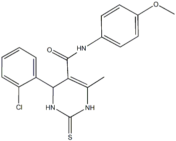 4-(2-chlorophenyl)-N-(4-methoxyphenyl)-6-methyl-2-thioxo-1,2,3,4-tetrahydro-5-pyrimidinecarboxamide Struktur