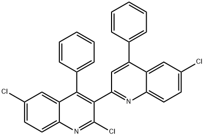 2,6,6'-trichloro-4,4'-diphenyl-3,2'-biquinoline Struktur