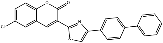 3-(4-[1,1'-biphenyl]-4-yl-1,3-thiazol-2-yl)-6-chloro-2H-chromen-2-one Struktur