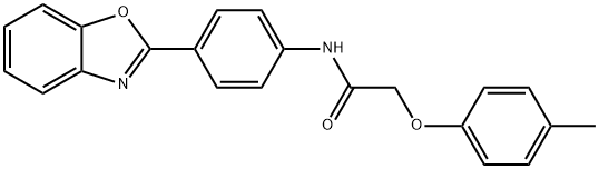 N-[4-(1,3-benzoxazol-2-yl)phenyl]-2-(4-methylphenoxy)acetamide Struktur