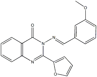 2-(2-furyl)-3-[(3-methoxybenzylidene)amino]-4(3H)-quinazolinone Struktur