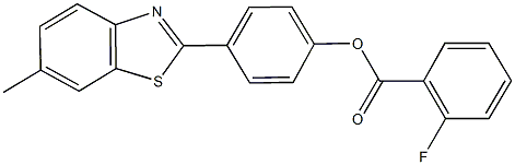 4-(6-methyl-1,3-benzothiazol-2-yl)phenyl 2-fluorobenzoate Struktur