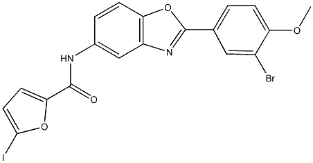 N-[2-(3-bromo-4-methoxyphenyl)-1,3-benzoxazol-5-yl]-5-iodo-2-furamide Struktur