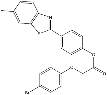 4-(6-methyl-1,3-benzothiazol-2-yl)phenyl (4-bromophenoxy)acetate Struktur