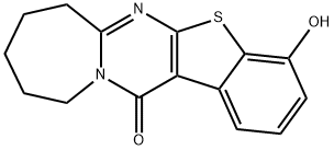 4-hydroxy-8,9,10,11-tetrahydro[1]benzothieno[2',3':4,5]pyrimido[1,2-a]azepin-13(7H)-one Struktur