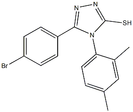 5-(4-bromophenyl)-4-(2,4-dimethylphenyl)-4H-1,2,4-triazole-3-thiol Struktur