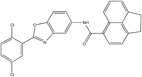 N-[2-(2,5-dichlorophenyl)-1,3-benzoxazol-5-yl]-1,2-dihydro-5-acenaphthylenecarboxamide Struktur