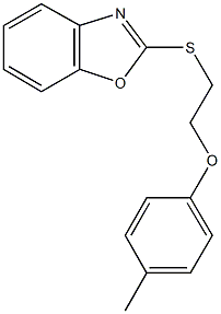 2-{[2-(4-methylphenoxy)ethyl]sulfanyl}-1,3-benzoxazole Struktur