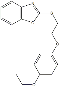 2-{[2-(4-ethoxyphenoxy)ethyl]sulfanyl}-1,3-benzoxazole Struktur