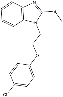 4-chlorophenyl 2-[2-(methylsulfanyl)-1H-benzimidazol-1-yl]ethyl ether Struktur