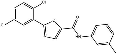 5-(2,5-dichlorophenyl)-N-(3-methylphenyl)-2-furamide Struktur