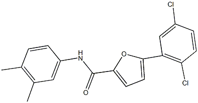 5-(2,5-dichlorophenyl)-N-(3,4-dimethylphenyl)-2-furamide Struktur