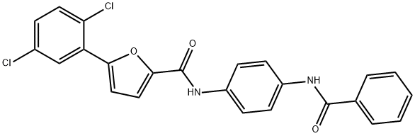 N-[4-(benzoylamino)phenyl]-5-(2,5-dichlorophenyl)-2-furamide Struktur