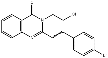 2-[2-(4-bromophenyl)vinyl]-3-(2-hydroxyethyl)-4(3H)-quinazolinone Struktur