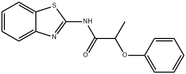 N-(1,3-benzothiazol-2-yl)-2-phenoxypropanamide Struktur