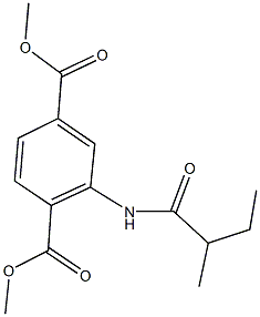 dimethyl 2-[(2-methylbutanoyl)amino]terephthalate Struktur