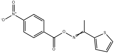 1-(2-thienyl)ethanone O-{4-nitrobenzoyl}oxime Struktur