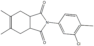 2-(3-chloro-4-methylphenyl)-5,6-dimethyl-3a,4,7,7a-tetrahydro-1H-isoindole-1,3(2H)-dione Struktur