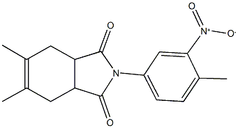 2-{3-nitro-4-methylphenyl}-5,6-dimethyl-3a,4,7,7a-tetrahydro-1H-isoindole-1,3(2H)-dione Struktur