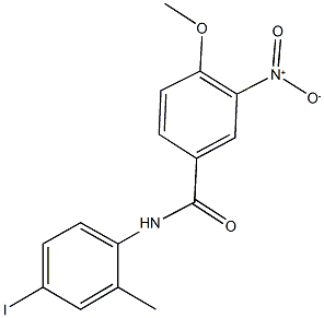 3-nitro-N-(4-iodo-2-methylphenyl)-4-methoxybenzamide Struktur