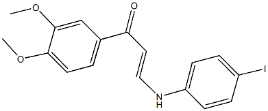 1-(3,4-dimethoxyphenyl)-3-(4-iodoanilino)-2-propen-1-one Struktur