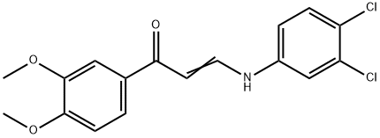 3-(3,4-dichloroanilino)-1-(3,4-dimethoxyphenyl)-2-propen-1-one Struktur